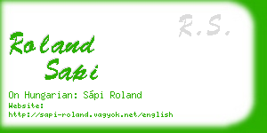 roland sapi business card