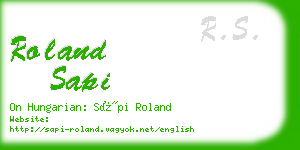 roland sapi business card